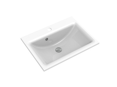 Мебельный умывальник SANTREK AQUA Sink 600 без бортика с отверстием под смеситель 600*450*160 (РВ_600)