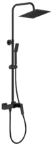 Настенная душевая система с изливом, чёрная RUSH Thira (TR3635-50Black)