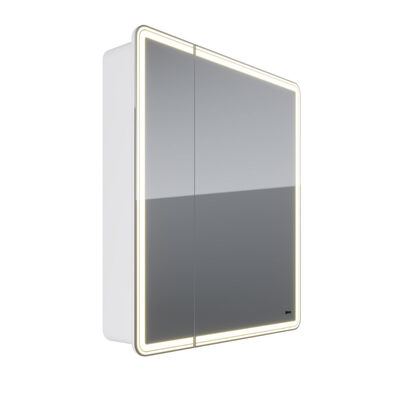 Шкаф зеркальный Lemark ELEMENT 70х80 см 2-х дверный, с подсветкой, с розеткой, цвет корпуса: Белый LM70ZS-E
