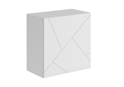 Гранж Шкаф навесной ШН-002 (Д.600) Корпус - Белый (Шагрень)  Фасад МДФ - матовая Белый Софт ЧШ886 (2 места)