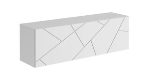 Гранж Шкаф навесной ШН-004 (Д.1200) Корпус - Белый (Шагрень)  Фасад МДФ - матовая Белый Софт ЧШ890 (2 места)