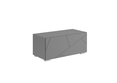 Гранж Тумба ТМ-001 (Д.900, напольная) Корпус - Серый Шифер  Фасад МДФ - матовая Графит Софт  ЧШ877