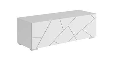Гранж Тумба ТМ-003 (Д.1200, напольная) Корпус - Белый (Шагрень)  Фасад МДФ - матовая Белый Софт ЧШ880 (2 места)