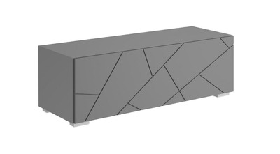 Гранж Тумба ТМ-003 (Д.1200, напольная) Корпус - Серый Шифер  Фасад МДФ - матовая Графит Софт ЧШ881 (2 места)