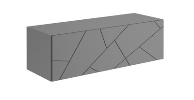 Гранж Тумба ТМ-004 (Д.1200, подвесная) Корпус - Серый Шифер  Фасад МДФ - матовая Графит Софт (2 места)  ЧШ883