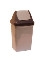 Контейнер для мусора СВИНГ 25 л Беж. мрамор 32х27,9х58,2 ("М-пластика") (М 2463)