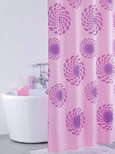 Штора для ванн BATH 180х180 Cyclone) розовая (21229-Р) 