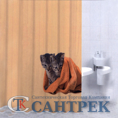 Штора для ванн BATH print 180x200 CAT TWINS (котята) DSP3008 (63)