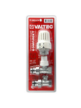 Комплект терморегулирующего оборудования VALTEC для радиатора, прямой 1/2" (терм.гол) (VT.046.N.04)