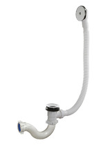 А-2008 Cифон для ванны (обвязка) ОРИО 1 1/2"х40,"клик-клак",с переливом (S-тип)