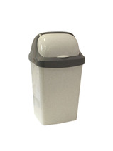Контейнер для мусора РОЛЛ ТОП 15 л Мрамор 27х23,5х48,8 ("М-пластика") (М 2466)