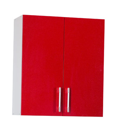 Шкаф для посуды 60 красный металлик (с сушкой) фасад МДФ SANTREK HOME