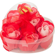 Мыльные цветы "Розы"в коробке сердце "Банные штучки" 6шт. (40117)