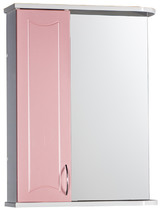 Зеркало-шкаф SANTREK HOME "Стиль 55" левый (розовый) 570х732х230