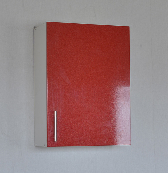 Шкаф для посуды 50 красный металлик (с сушкой) фасад МДФ SANTREK HOME