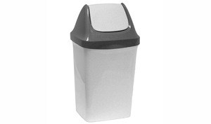 Контейнер для мусора СВИНГ 9 л Мраморный 22,8х19,9х41,1 ("М-пластика") (М 2461)