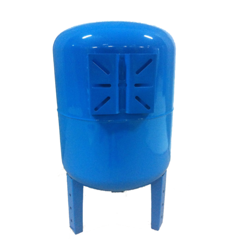 Гидроаккумулятор SANTREK AQUA 80л вертикальный, G1", ПЛАСТ. ФЛАНЕЦ, синий