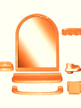 Набор д/ван ком с зерк арка оранжевый