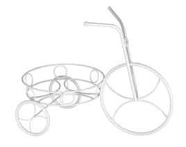 Подставка для цветов Велосипед БЕЛЫЙ (540х290х410) d корзины=25 см ЗМИ (ПДЦ 232  Б)