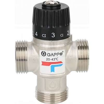 Термосмеситель 3-ход. 3/4" GAPPO (20-43 гр.) G1441.05