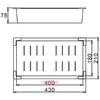 K30340B Коландер для кухонной мойки GERHANS нерж (графит) размер 40см х 21см х 7.8см