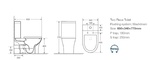 Унитаз-компакт безободковый HOLLER LAN  (650*340*770мм, сиденье дюропласт с микролифтом, арматура 2-х режимная)  (2 места) белый