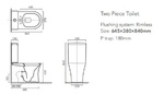 Унитаз-компакт безободковый HOLLER PORT  (645*380*840мм, сиденье дюропласт с микролифтом, арматура 2-х режимная)  (2 места) белый