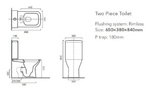 Унитаз-компакт безободковый HOLLER BOWL  (650*380*840мм, сиденье дюропласт с микролифтом, арматура 2-х режимная)  (2 места) белый