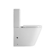Унитаз-компакт безободковый HOLLER SLIM  (620*360*820мм, сиденье дюропласт с микролифтом, арматура 2-х режимная)  (2 места) белый