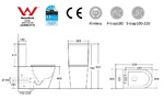 Унитаз-компакт безободковый HOLLER SLIM MB (620*360*820мм, сиденье дюропласт с микролифтом, арматура 2-х режимная)  (2 места) черный матовый