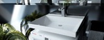 Умывальник "Corolina 60" (литьевой мрамор, 600х600х125) подвесной/над стиральной машиной