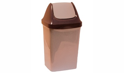 Контейнер для мусора СВИНГ 9 л Мраморный 22,8х19,9х41,1 ("М-пластика") (М 2461)