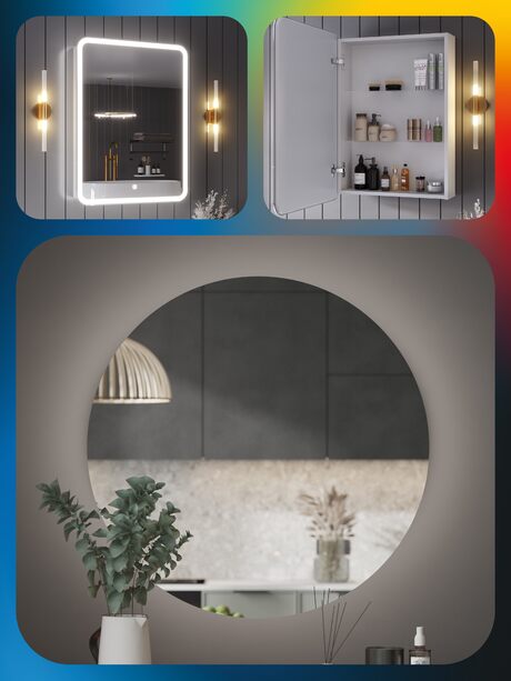 Новинки в мире зеркал: удобные и функциональные решения с LED-подсветкой от SANTREK HOME!