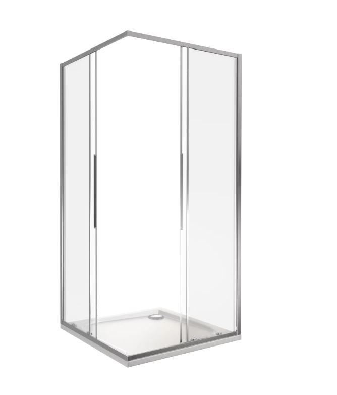 Душ.ограждение GOOD DOOR IDEA CR-80-C-CH Г-образное, стекло Прозр 6мм профиль хром (без поддона и автослива) ***