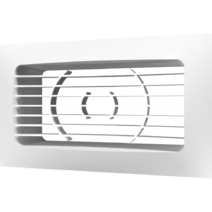 Решетка вентиляционная приточно-вытяжная с фланцем SANTREK AIR (60x204) 60204 РСФ