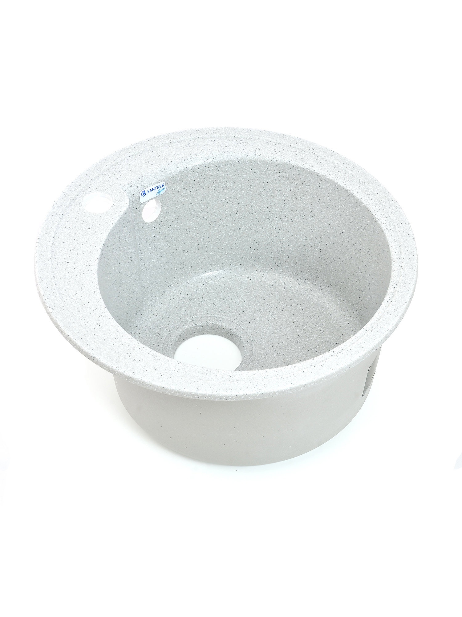 Мойка SANTREK AQUA PRO ROUND SA-R450 D=443 мм, круглая (серый-310) (+сифон)