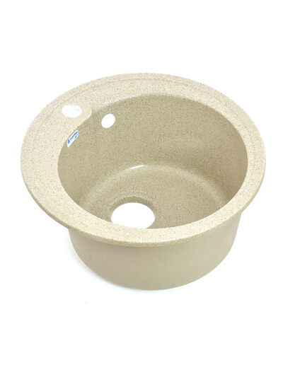 Мойка SANTREK AQUA PRO ROUND SA-R450 D=443 мм, круглая (песок-302) (+сифон)