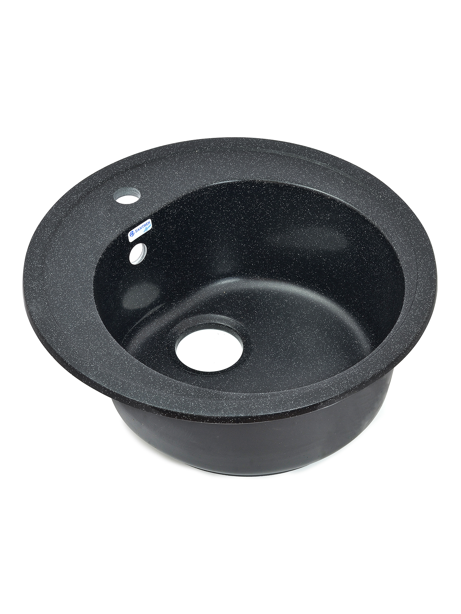 Мойка SANTREK AQUA PRO ROUND SA-R510 D=510 мм, круглая (черный-308) (+сифон)