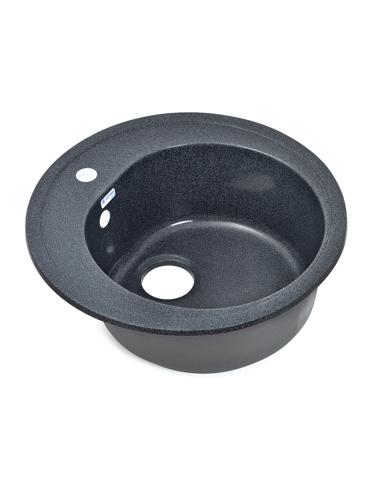 Мойка SANTREK AQUA PRO ROUND SA-R510 D=510 мм, круглая (графит-309) (+сифон)