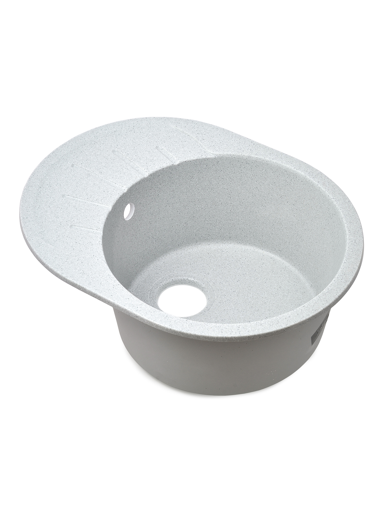 Мойка SANTREK AQUA PRO ROUND SA-R580L чаша + крыло 580*450 мм (серый-310) (+сифон)