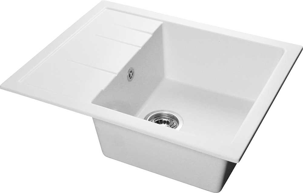 Мойка SANTREK AQUA PRO SQUARE SA-S650L чаша + крыло 650*500 мм (иней-321) (+сифон)