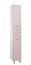 Пенал SANTREK HOME "Мальта-30" 2 двери, 2 ящика розовый МАТОВЫЙ правый 300х1900х350
