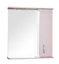 Зеркало-шкаф SANTREK HOME "Мальта-60" розовое МАТОВОЕ правое с подсветкой 600х725х180
