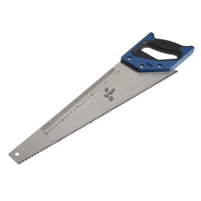 Ножовка по дереву ТУНДРА, 2К рукоятка, 2D заточка, каленый зуб, 7-8 TPI, 450 мм 5155400