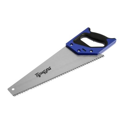 Ножовка по дереву ТУНДРА, 2К рукоятка, 3D заточка, большой зуб 8 мм, 5-6 TPI, 350 мм   9318020