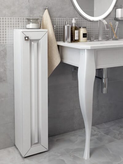 Шкаф туалетный ШТ SANTREK HOME "Винтаж" серебро правый 200*950*190
