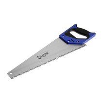 Ножовка по дереву ТУНДРА, 2К рукоятка, 3D заточка, большой зуб 8 мм, 5-6 TPI, 400 мм   9318021