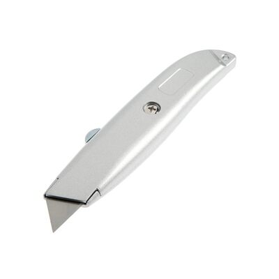Нож универсальный ТУНДРА, металлический корпус, трапециевидное лезвие, 19 мм 1006512