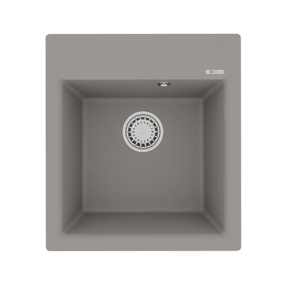 Мойка 9910009 HANKA 450 кухонная из кварцгранита, ГРЕЙ 450*500 прямоугольная 1 чаша (крепеж, сливная