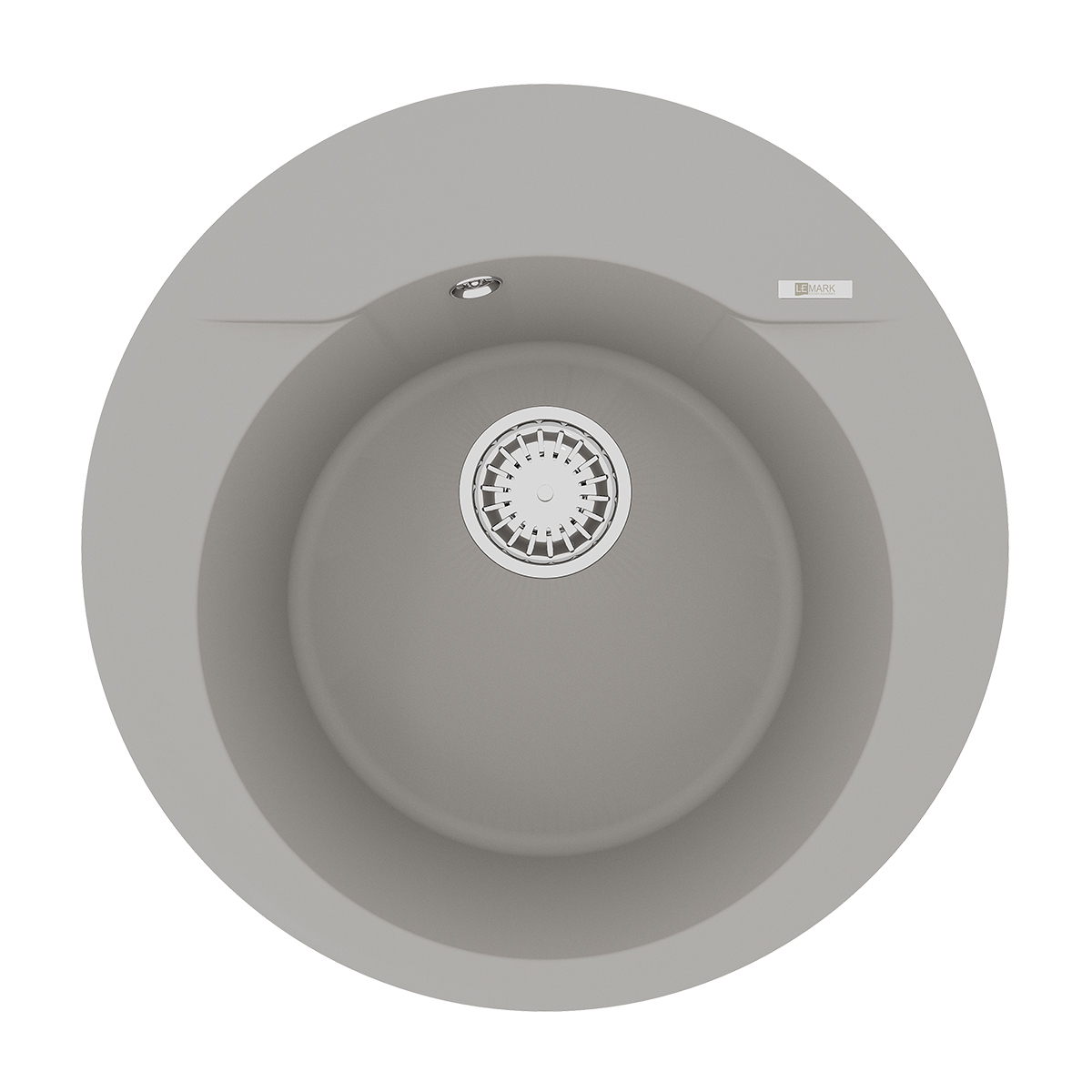 Мойка 9910003 SULA 500 кухонная из кварцгранита, ГРЕЙ круглая 1 чаша (крепеж, сливная арматура с пер